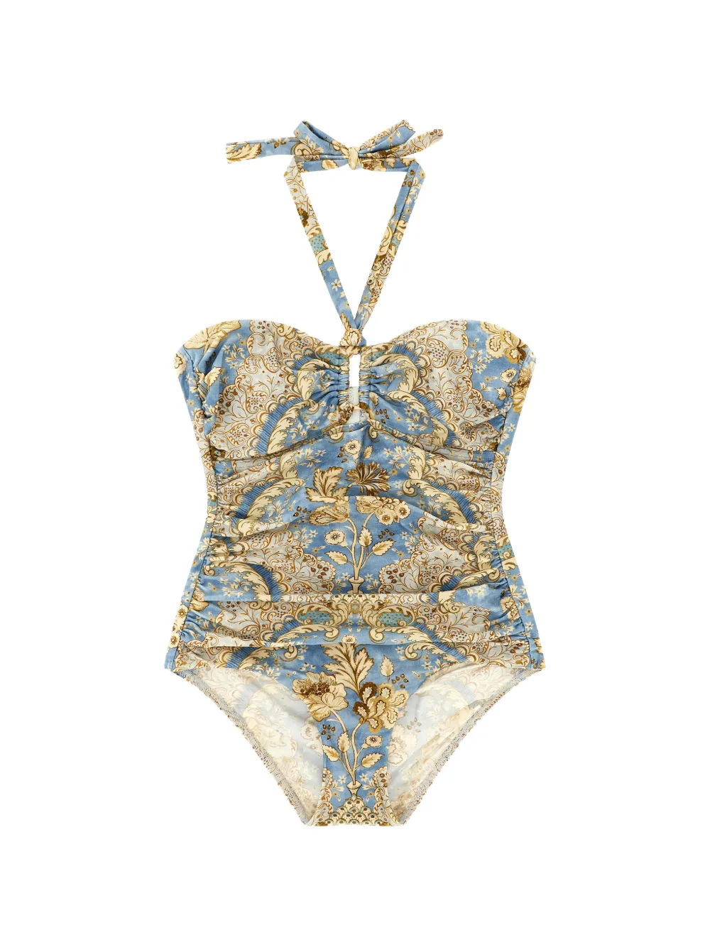 ZIMMERMANN Daylight paisley-print swimsuit - Blu
