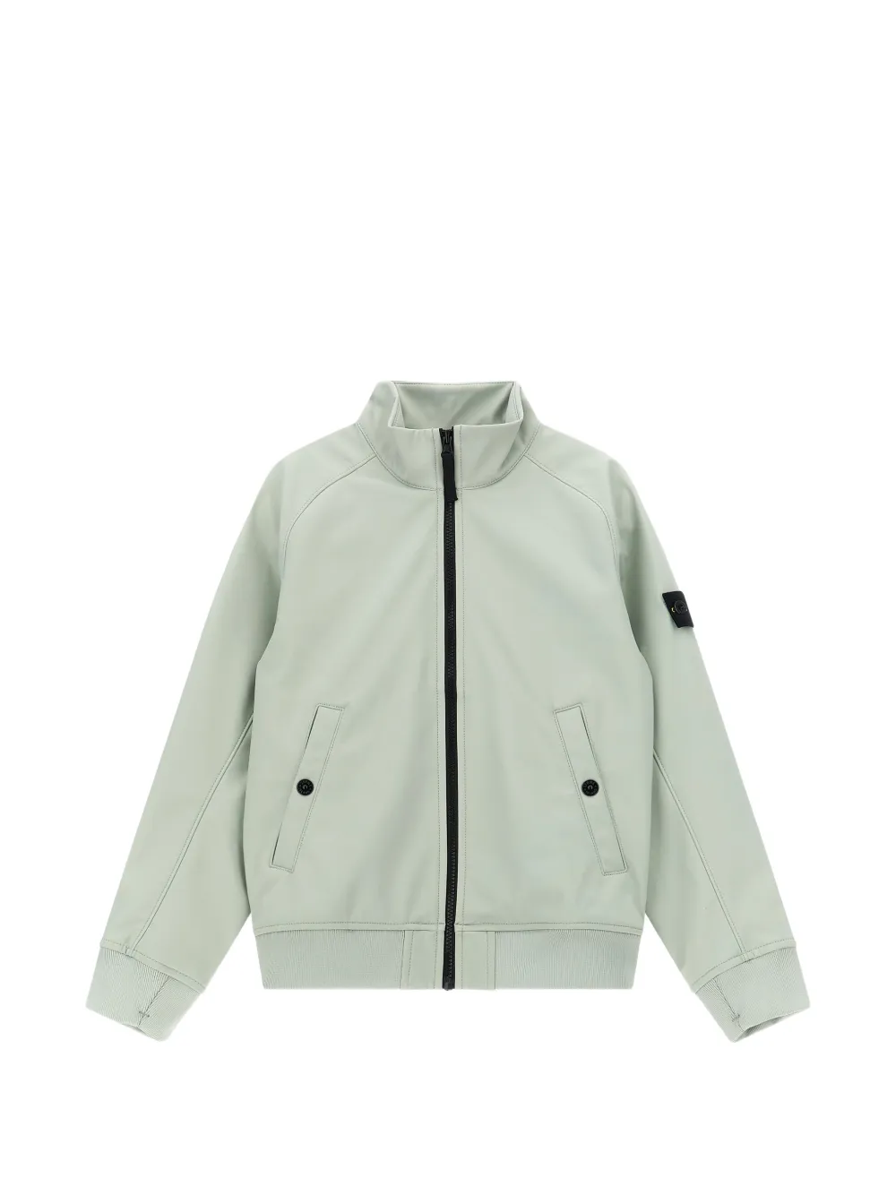 Stone Island Junior logo-badge jacket - Verde