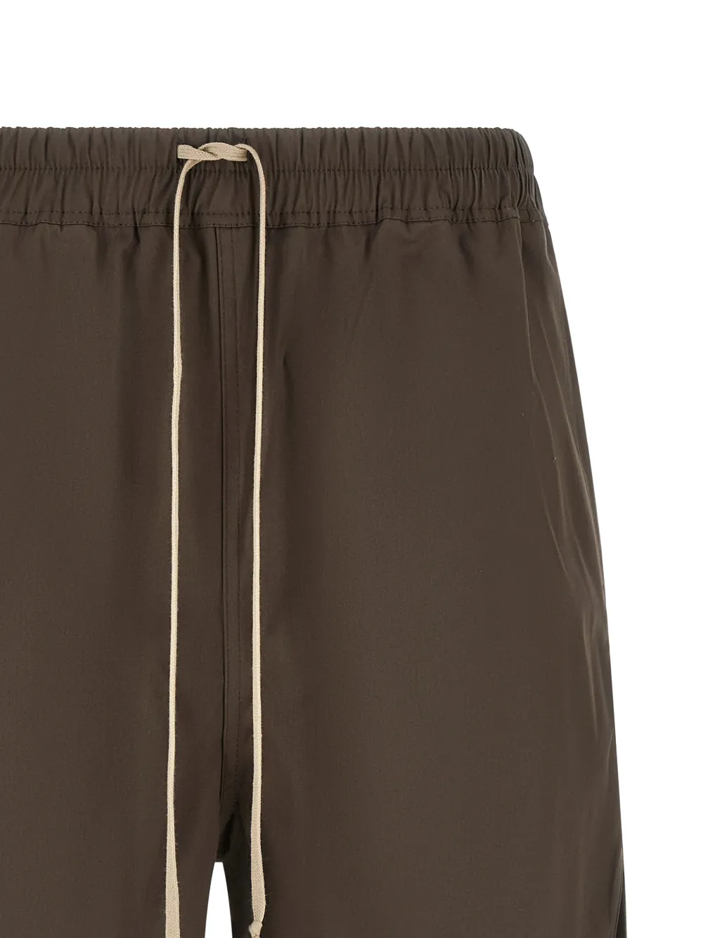 Rick Owens Shorts met trekkoordtaille en split Bruin