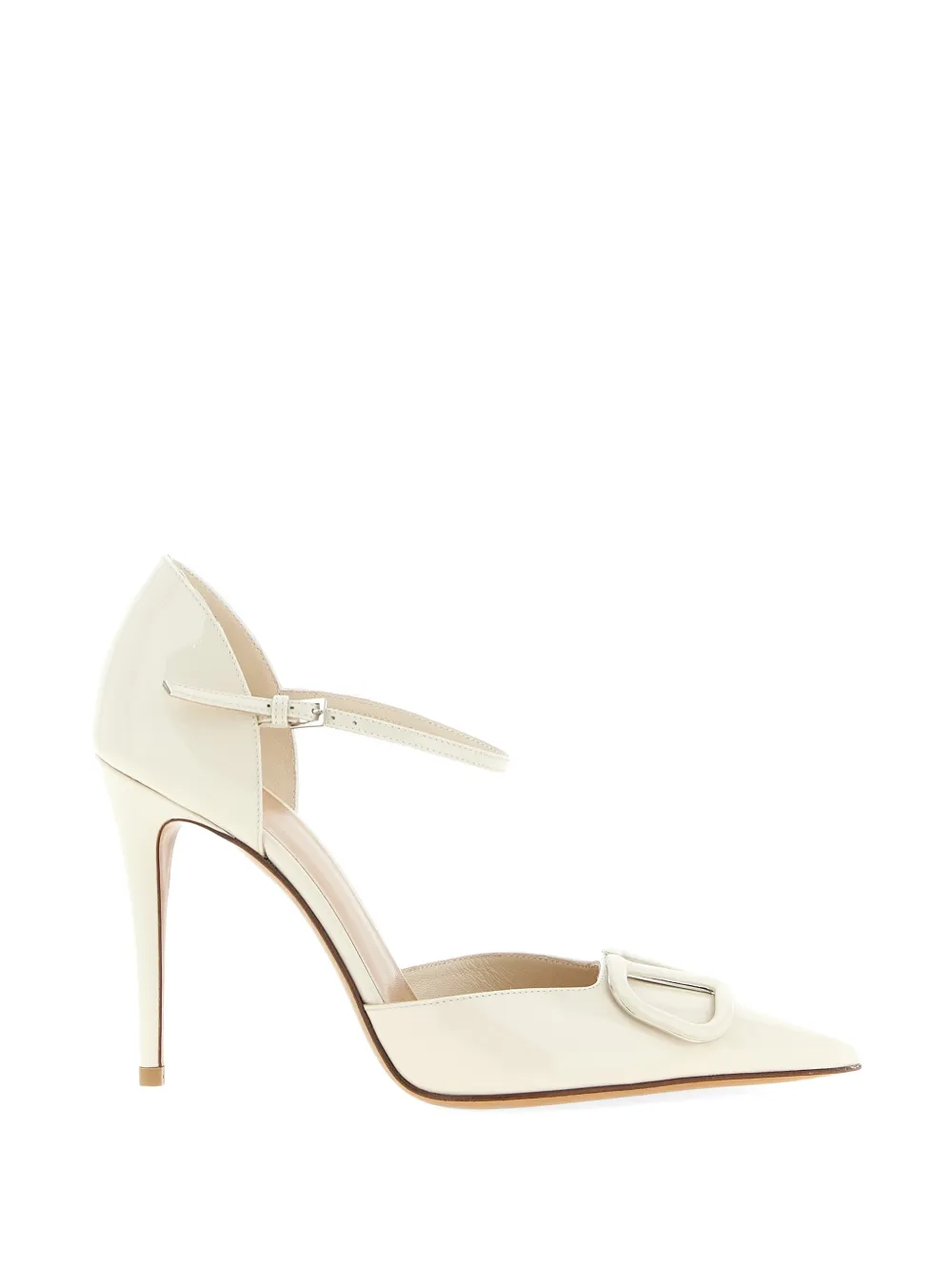 Valentino Garavani VLogo Signature leather pumps Beige