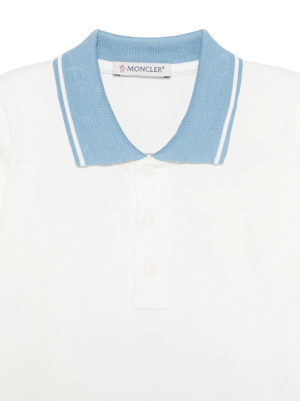 Moncler Enfant Poloshirt met knoopsluiting Wit