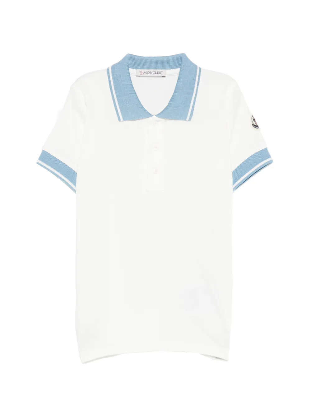 Moncler Enfant Poloshirt met knoopsluiting Wit