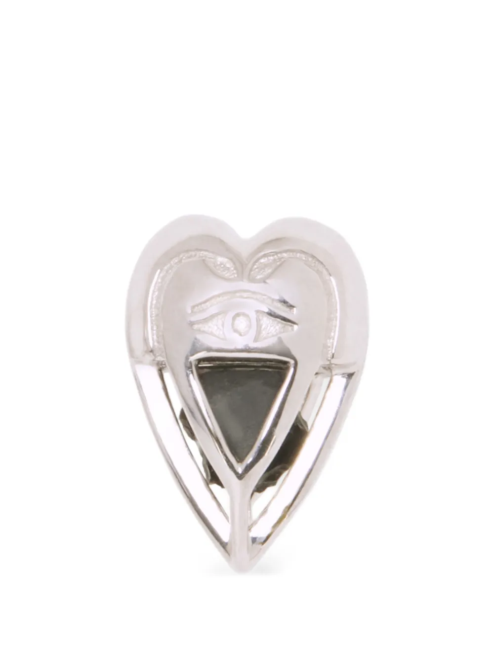 Capsule Eleven heart-shape stud earrings - Argento