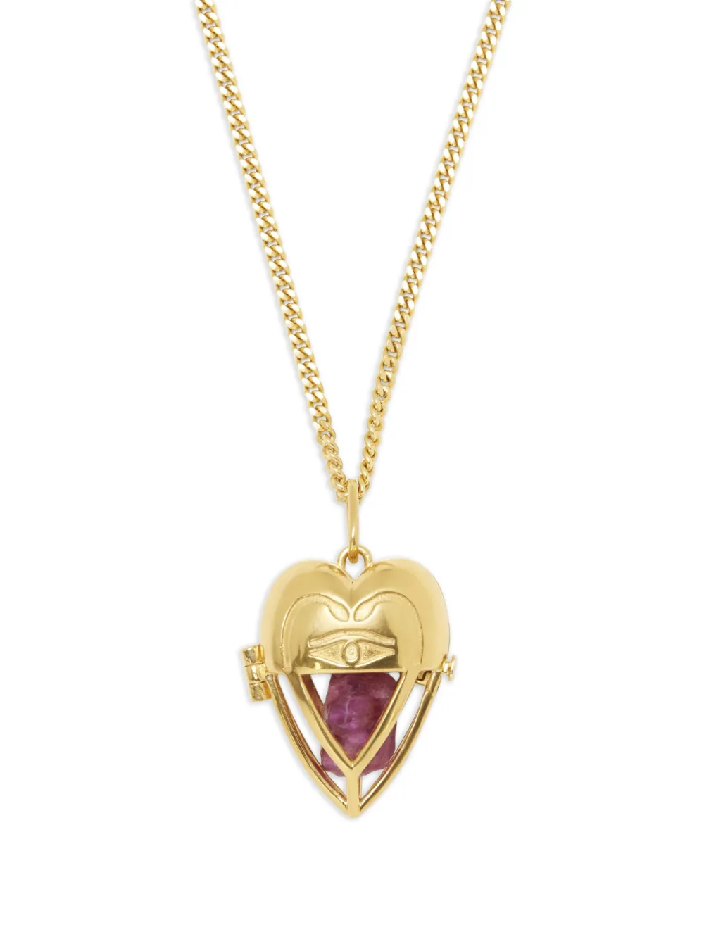 Capsule Eleven heart-pendant ruby necklace - Oro