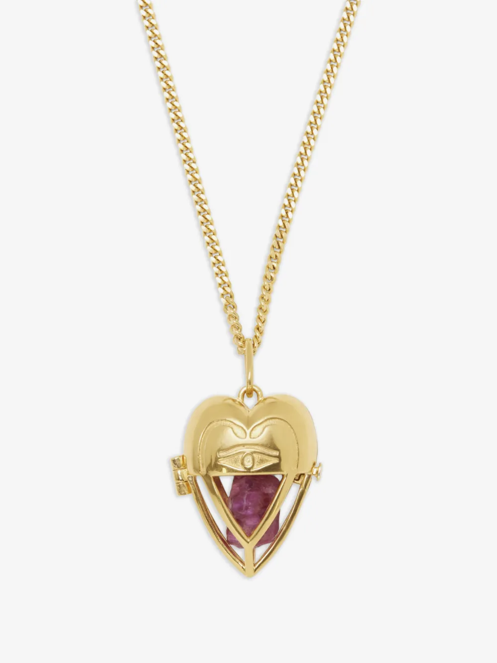 Capsule Eleven heart-pendant ruby necklace | Gold | Image 1