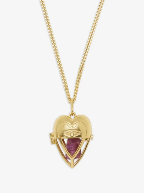 Capsule Eleven heart-pendant ruby necklace