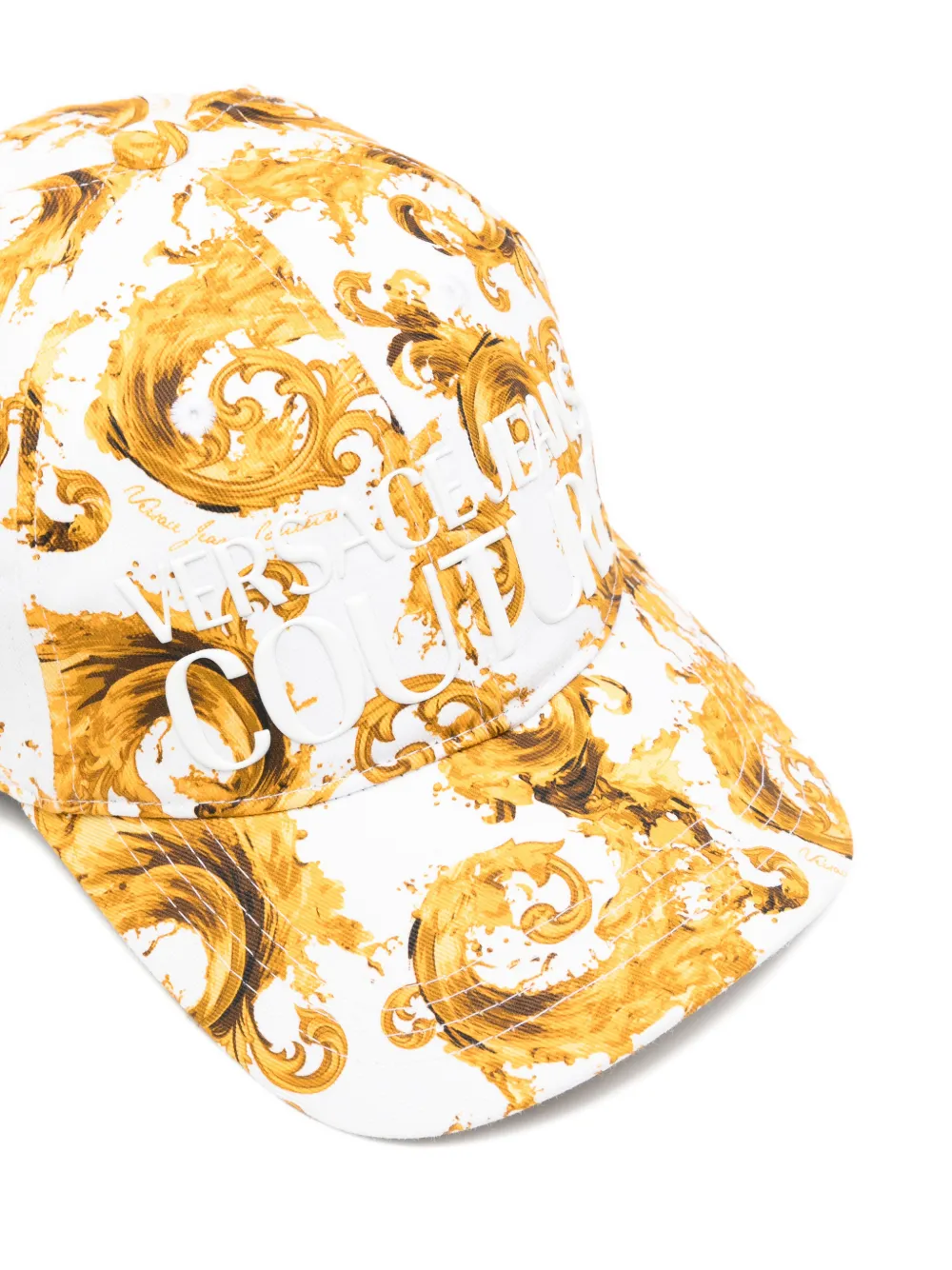  Versace Jeans Couture All-over Pattern Cap Hat - White 
