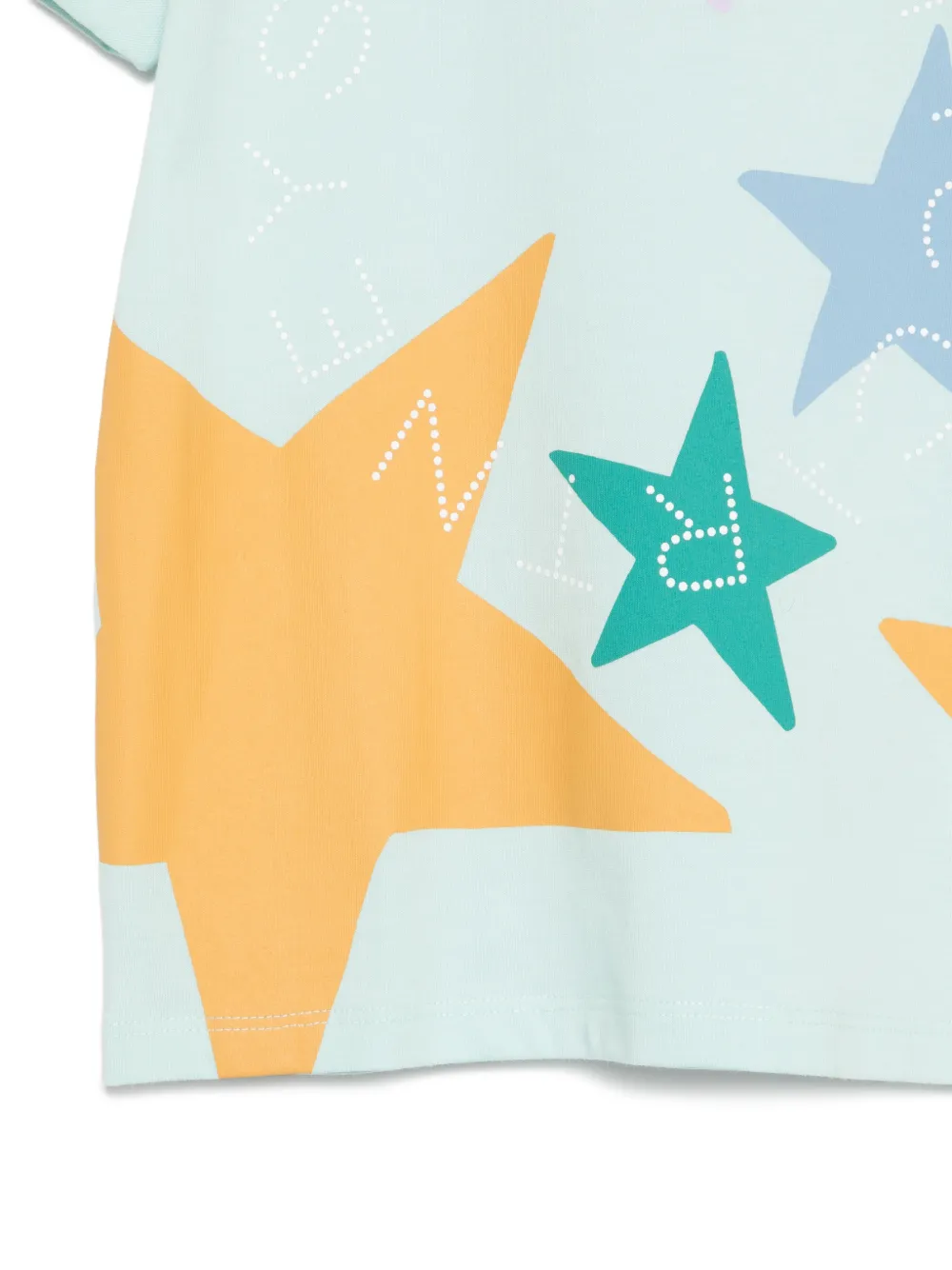 Stella McCartney Kids T-shirt met sterrenprint Blauw
