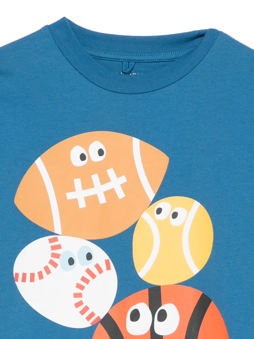 Stella McCartney Kids T-shirt met grafische print Blauw