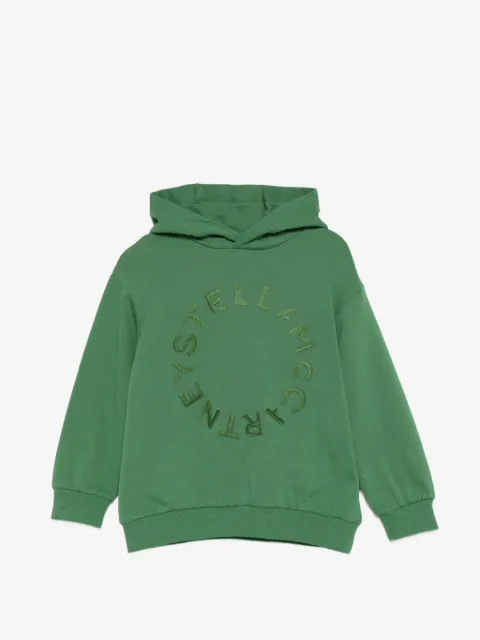 Stella McCartney Kids logo-embroidered hoodie
