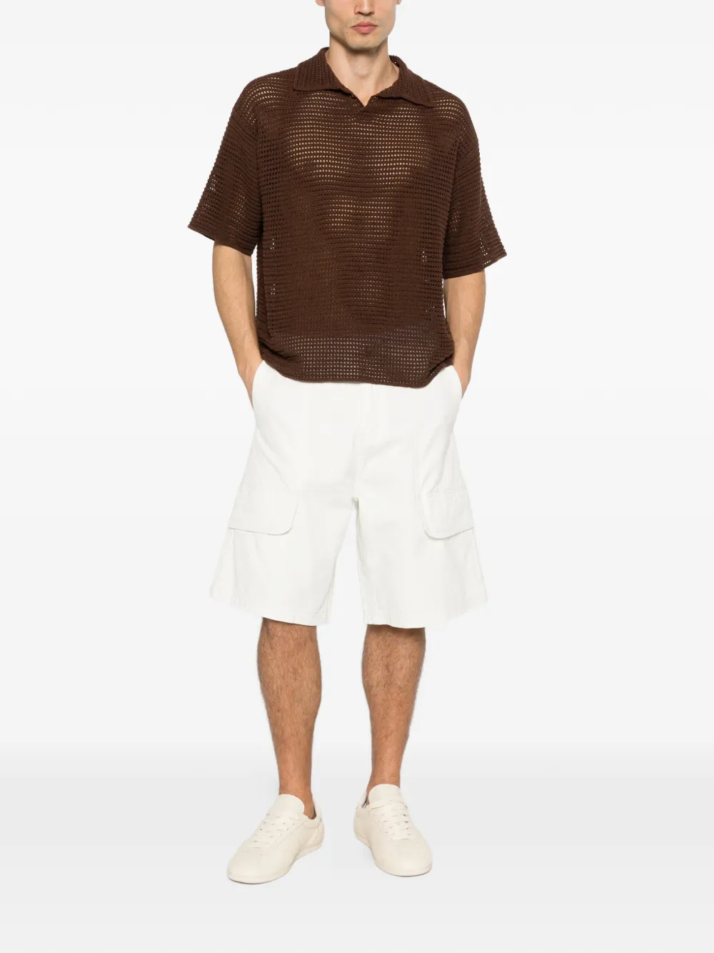 Arte Antwerp Shorts met cargo zak Wit