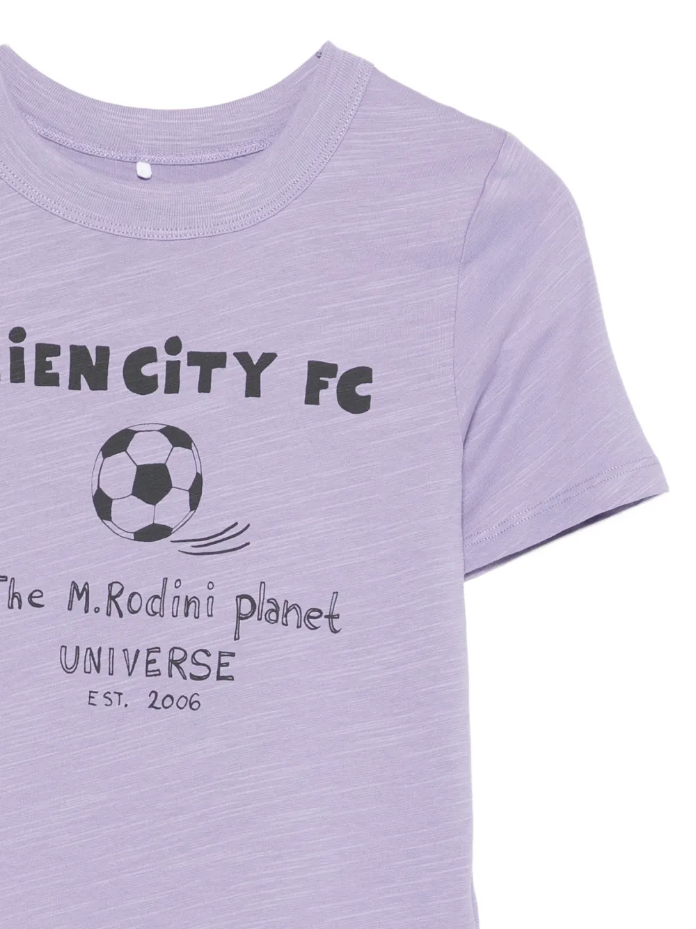 Mini Rodini T-shirt met slub textuur en print Paars