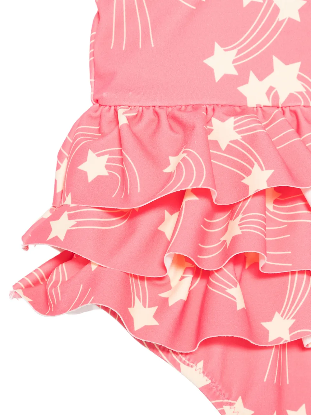  Mini Rodini Starfall Ruffled-trim Swimsuit - Pink 