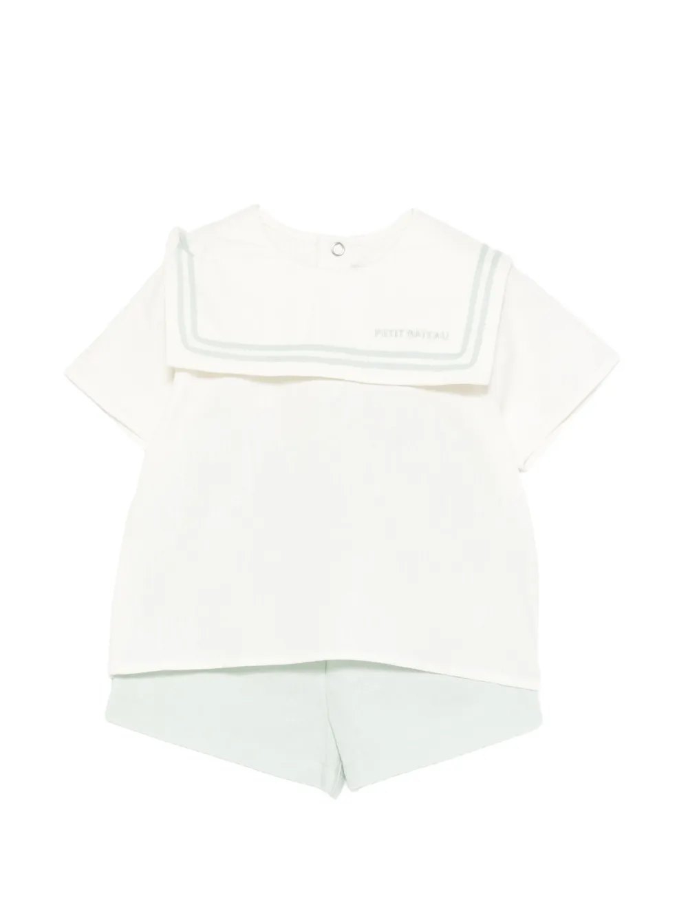 Petit Bateau striped T-shirt and short set - Toni neutri