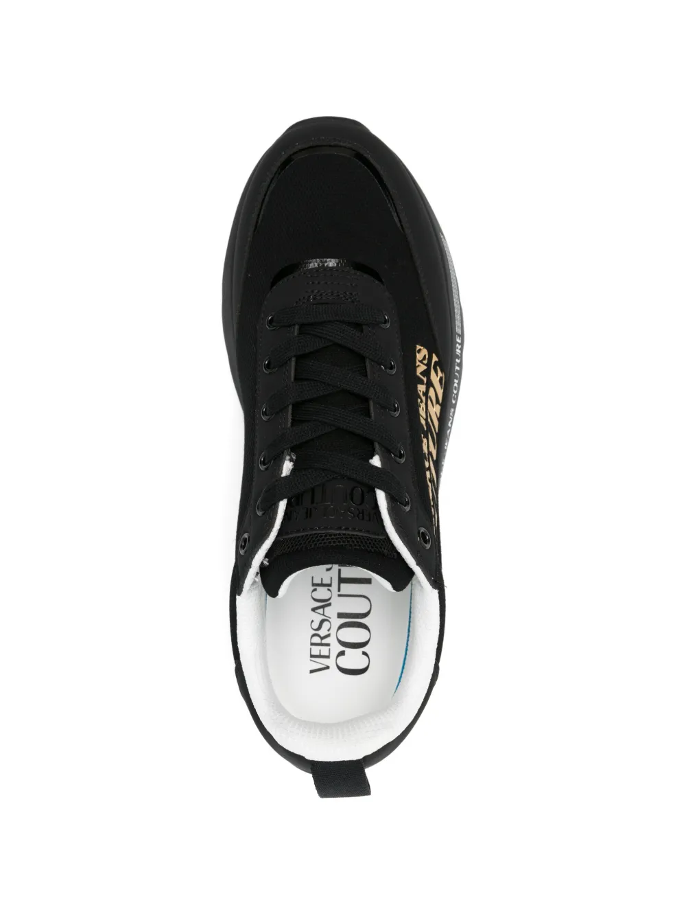 Versace Jeans Couture logo-detail lace-up sneakers Zwart