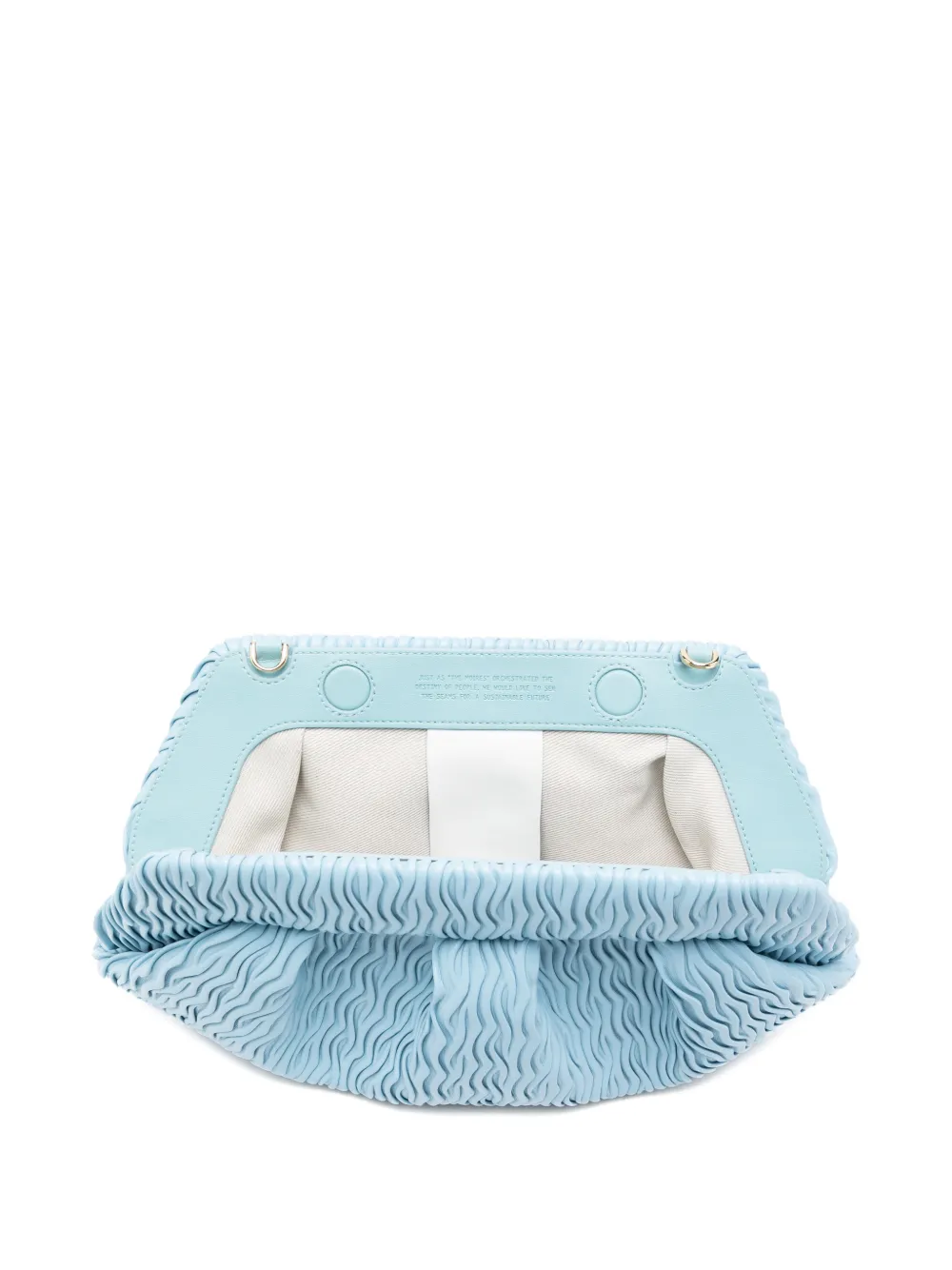 Themoirè Clutch met ruches Blauw