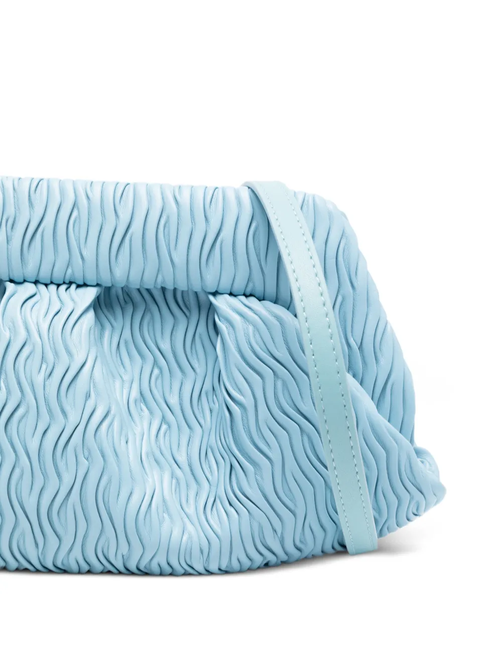 Themoirè Clutch met ruches Blauw