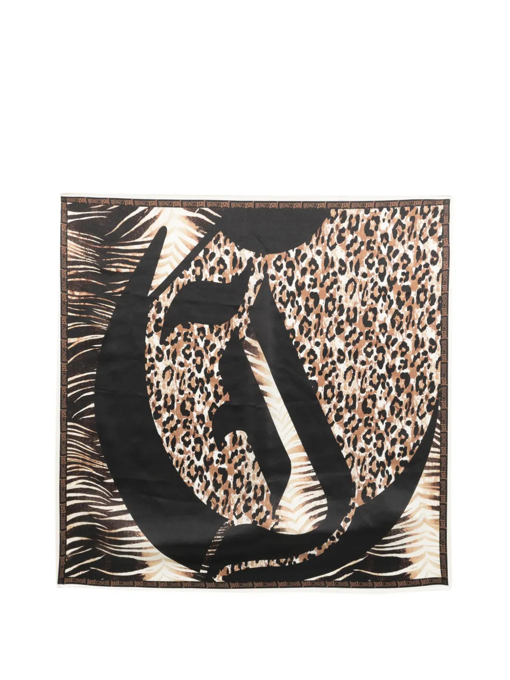 Just Cavalli animal print scarf - Nero