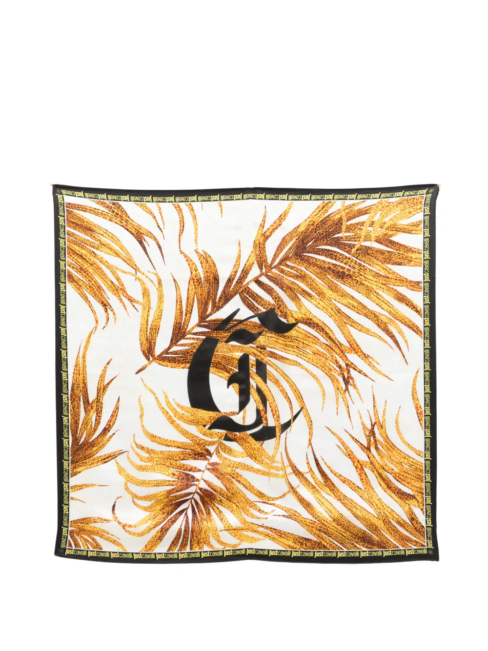 Just Cavalli logo print scarf - Bianco