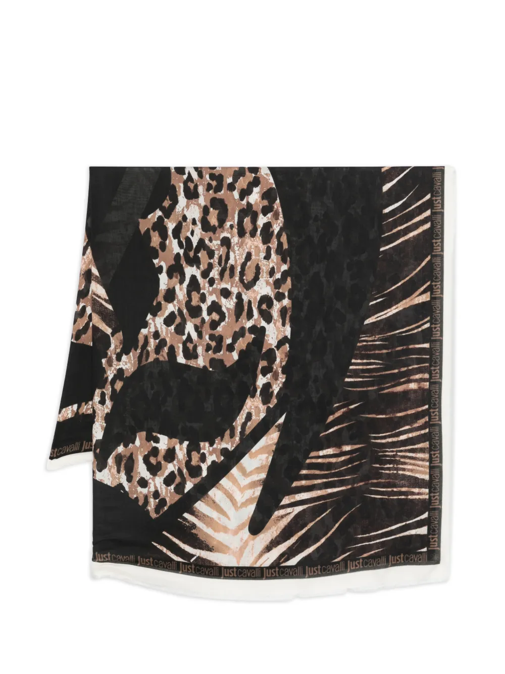 Just Cavalli animal print scarf - Nero