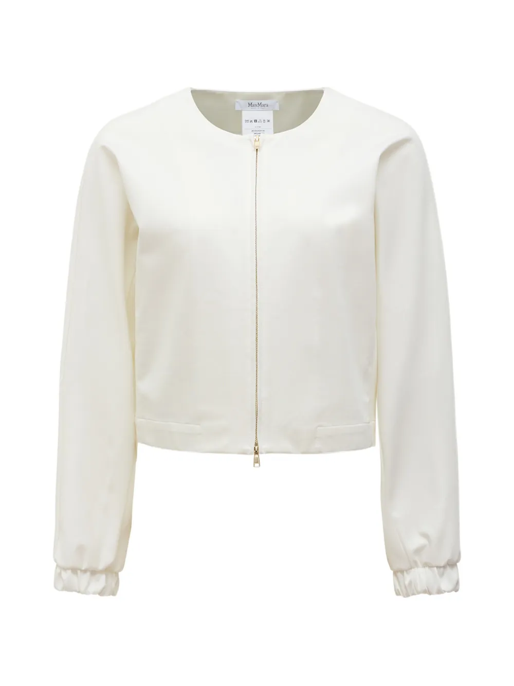 Max Mara Giacca con zip - Bianco