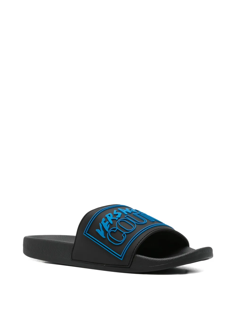 Versace Jeans Couture logo-detail slides Zwart