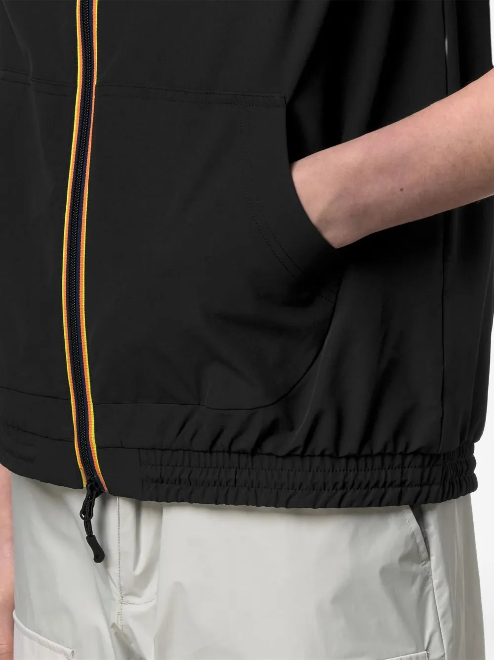  K-way Zip Hooded Coat - Black 