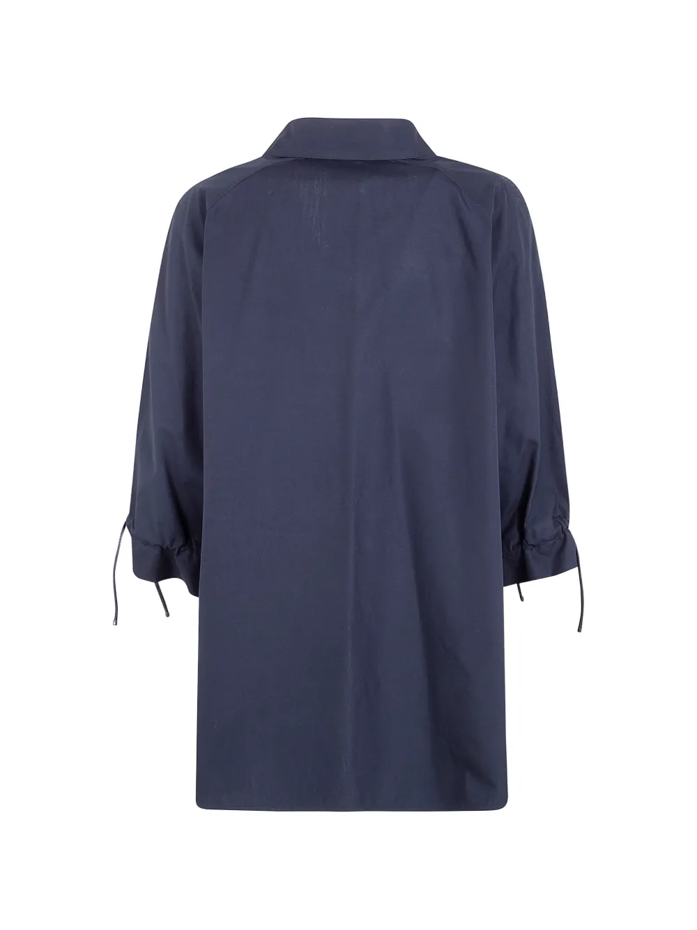 Max Mara Drawstring-cuff Popover Shirt In Blue