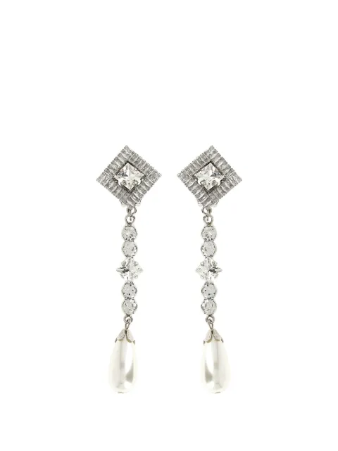 Alessandra Rich crystal-embellished drop earrings