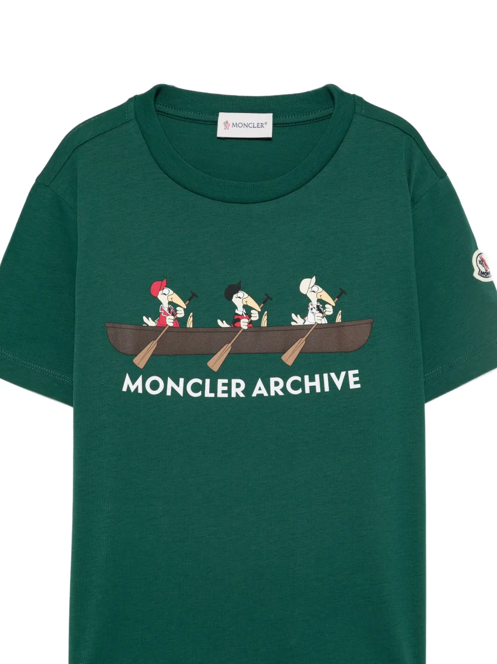 Moncler Enfant Grafisch T-shirt Groen