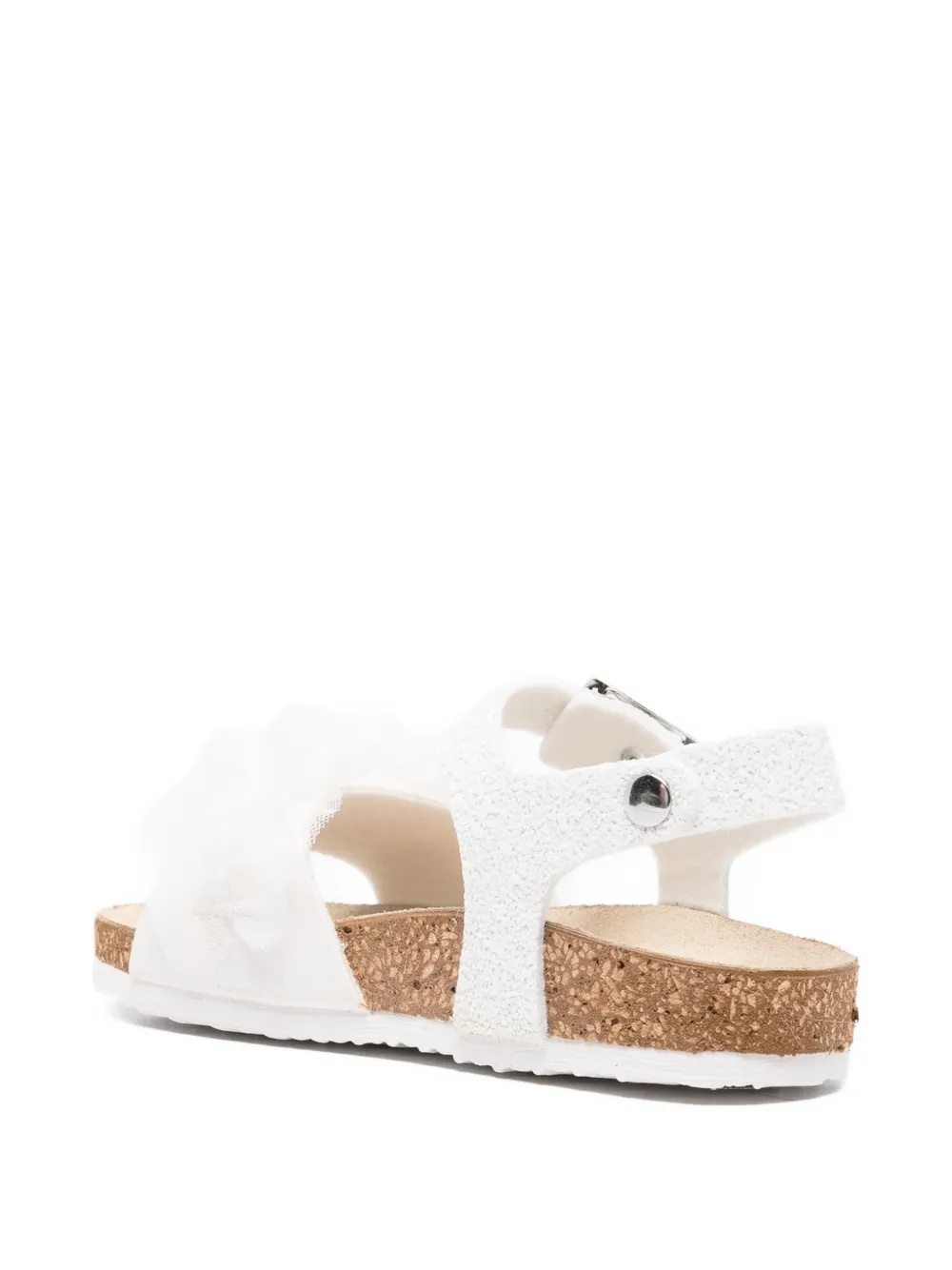 Monnalisa ruffled buckle sandals Wit