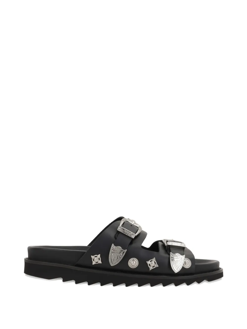 Toga Virilis studded buckle-strap leather sandals - Nero