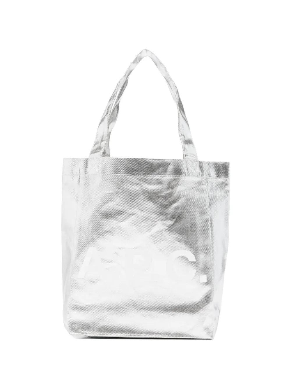 A.P.C. small Lou logo-detail tote bag - Argento