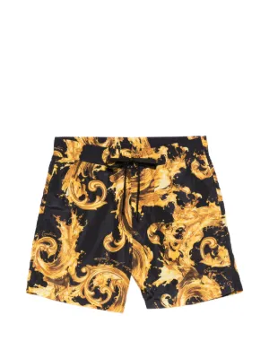 Versace Barocco Swim Shorts | Black | FARFETCH