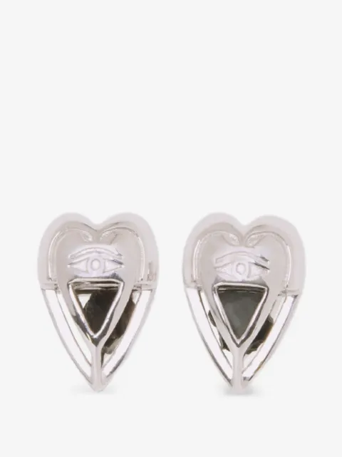Capsule Eleven heart-shape onyx stud earrings