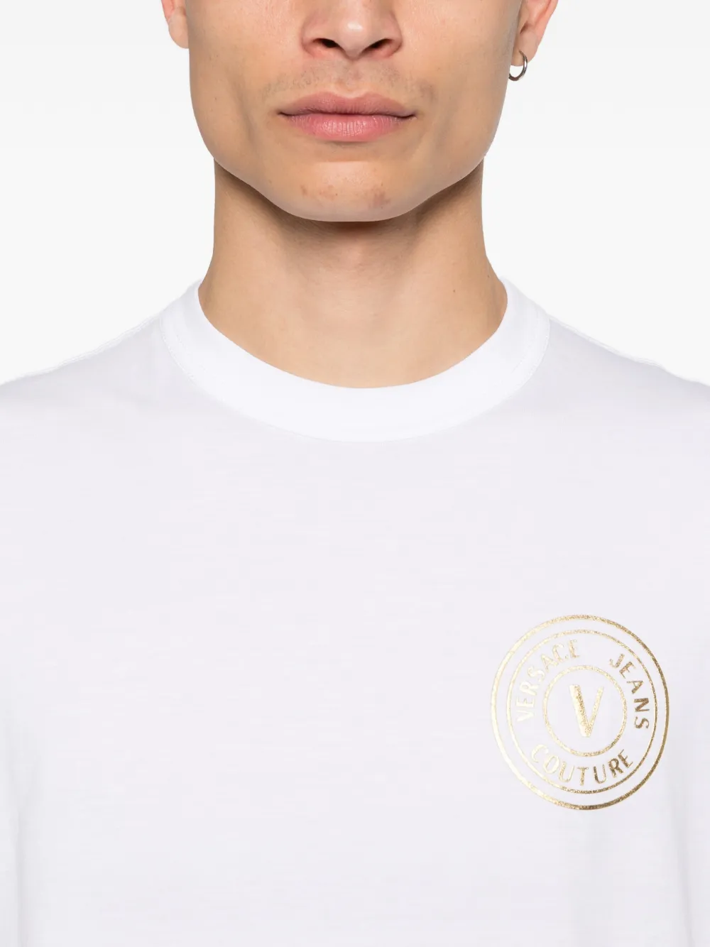 Versace Jeans Couture T-shirt met logo Wit
