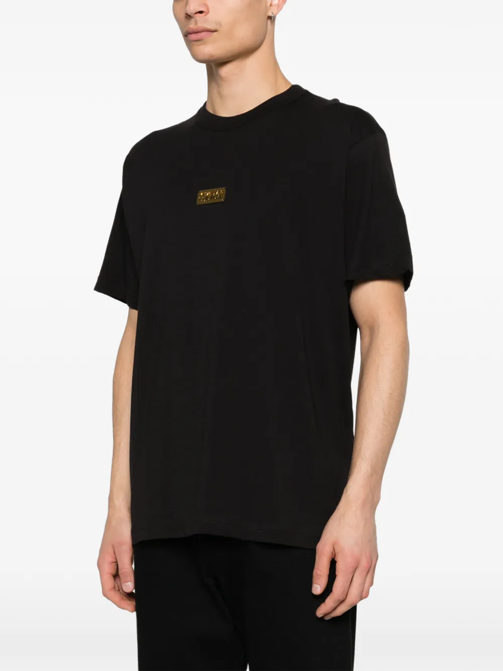 Versace Jeans Couture T-shirt met logo Zwart