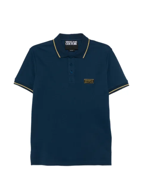 Versace Jeans Couture trim plaque polo shirt