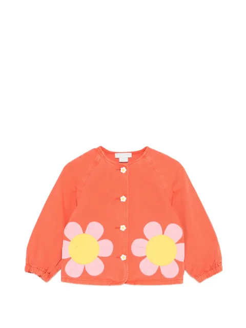 Stella McCartney Kids chamarra con apliques florales