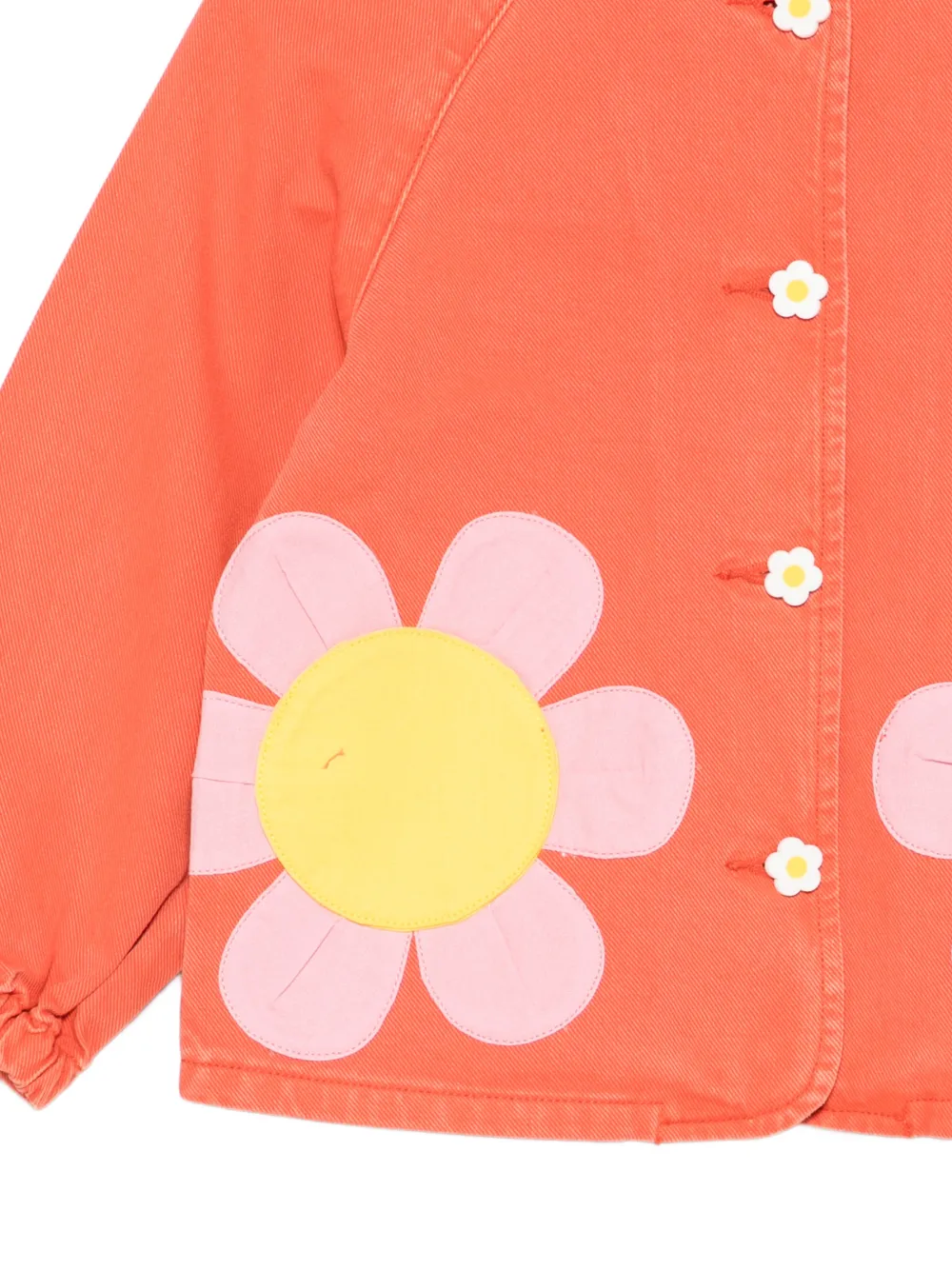 Stella Mccartney Kids Floral-appliqué Jacket - Orange 