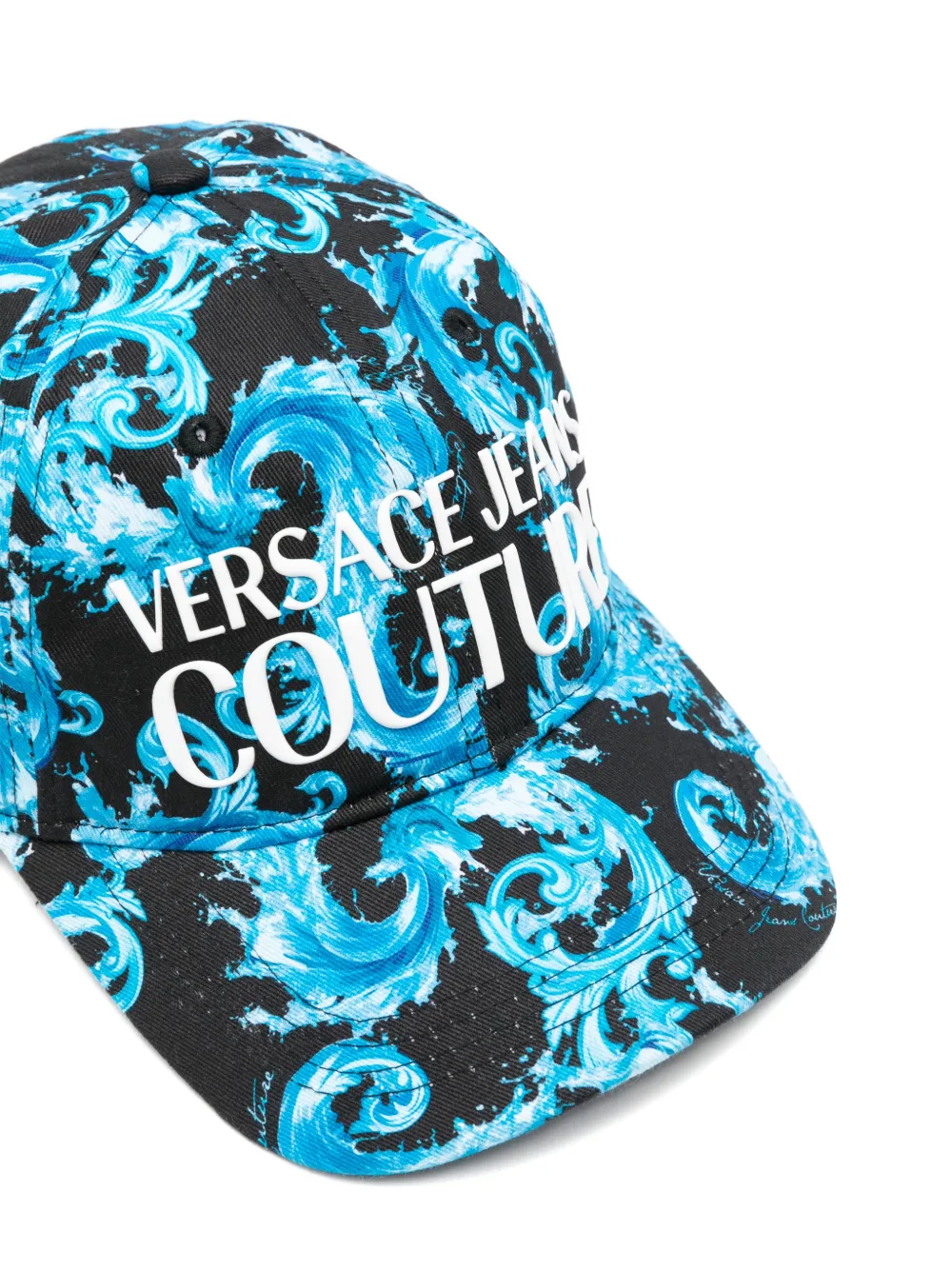  Versace Jeans Couture Printed Cap Hat - Black 