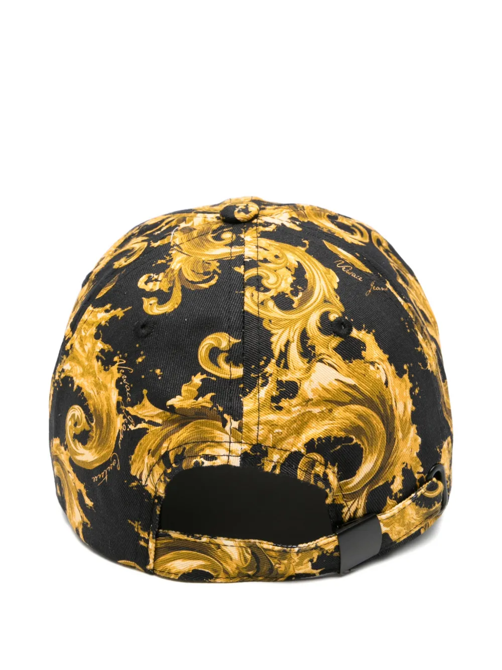  Versace Jeans Couture Baroque-pattern Cap Hat - Black 