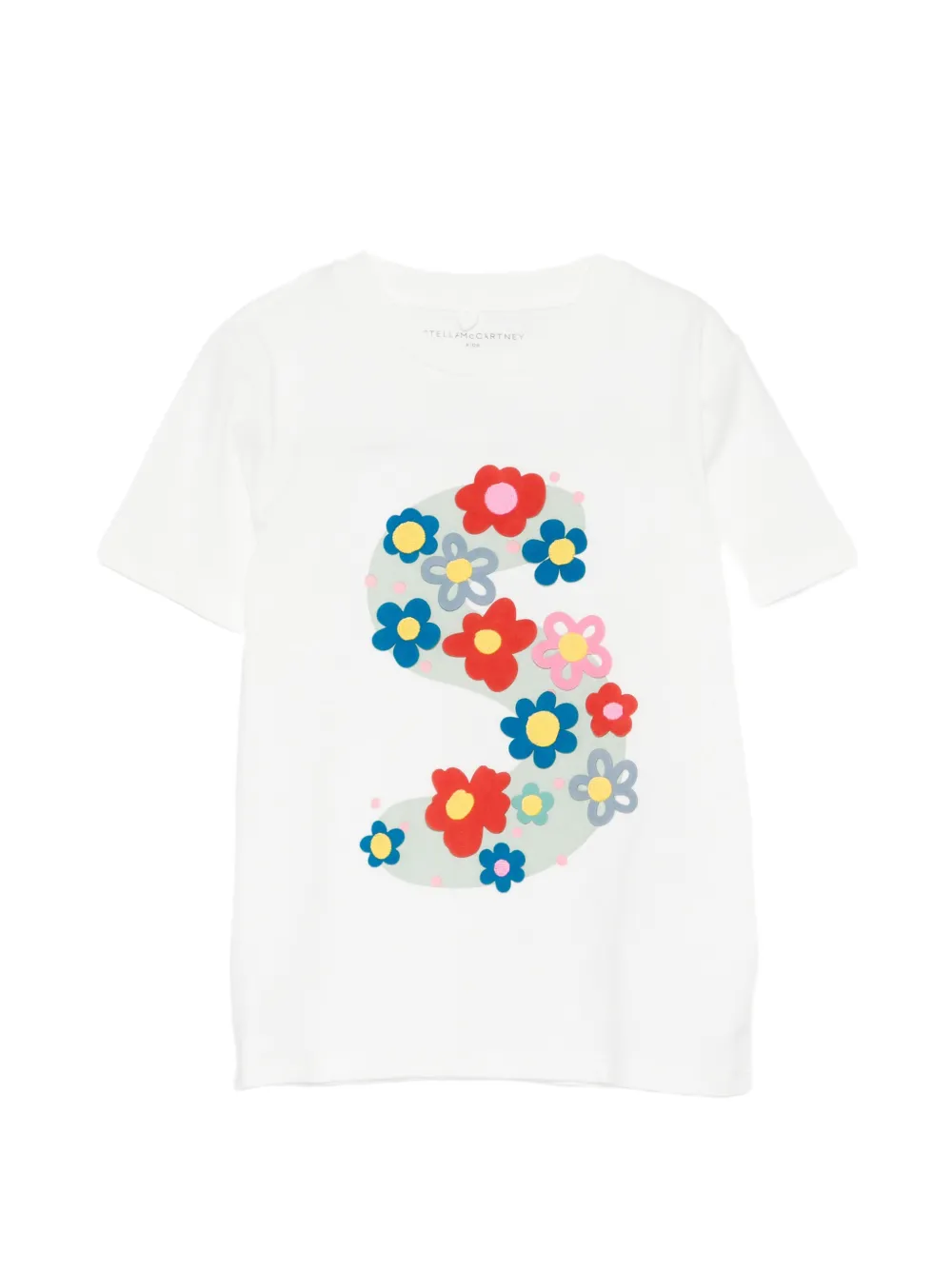 Stella McCartney Kids Floral S-graphic T-shirt - Bianco