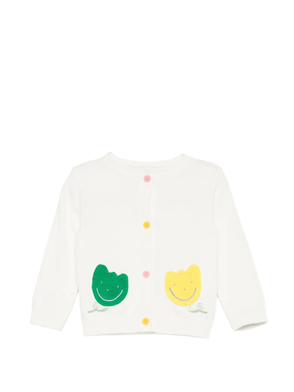 Stella McCartney Kids motif-pocket cotton cardigan - Toni neutri