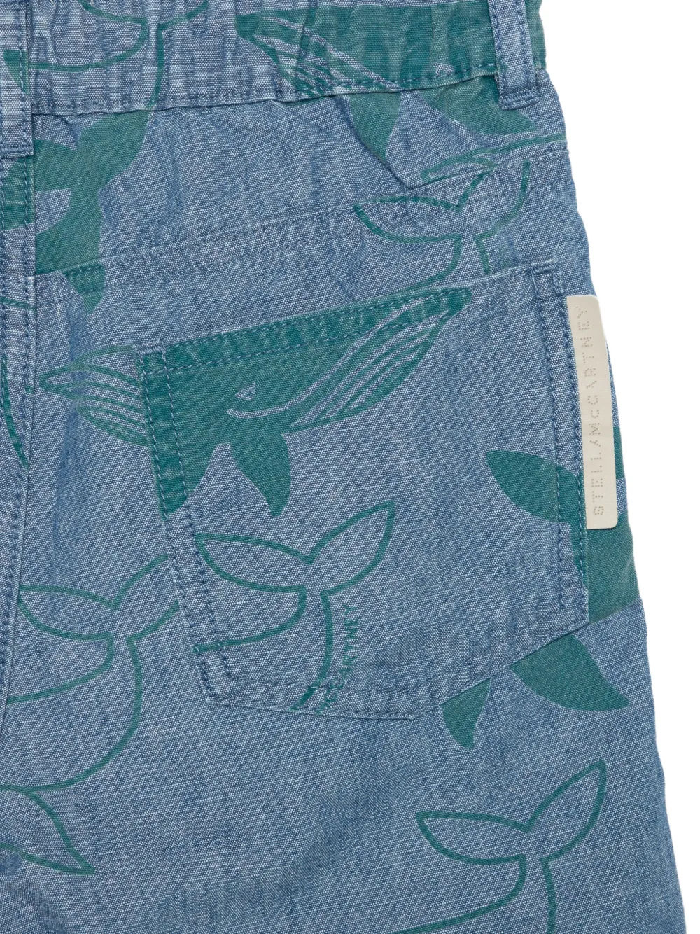 Stella McCartney Kids Shorts met print Blauw