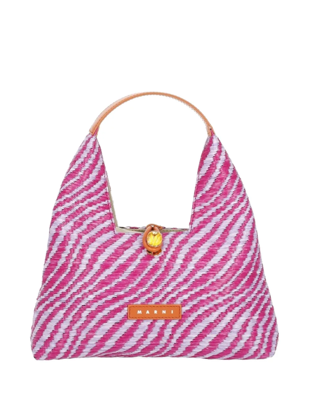 Marni Trapeze Logo-patch Tote Bag In Pink