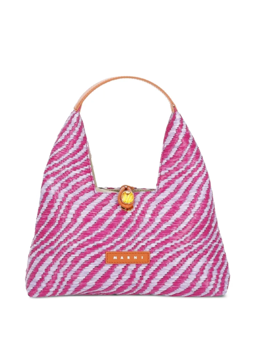 Marni Trapeze logo-patch tote bag - Rosa