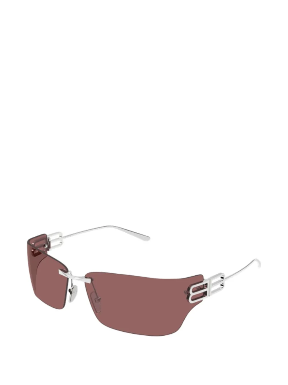 Balenciaga Eyewear Zonnebril met logo detail Bruin