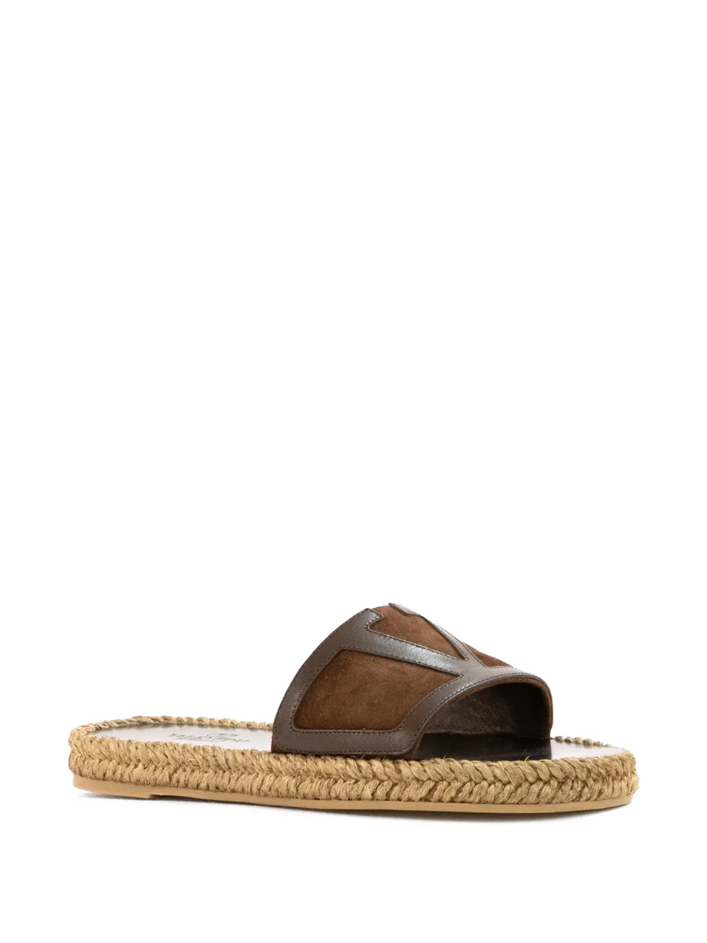 Valentino Garavani Espadrilles met V-logo Bruin