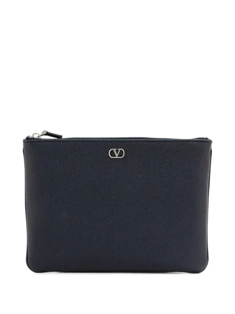 Valentino Garavani logo-plaque clutch bag